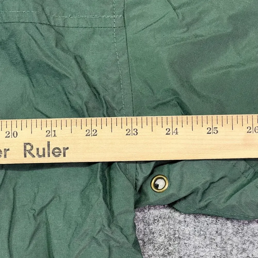 Vintage Gap Anorak Jacket Mens M Green Hooded Nylon 1/4 Zip Pullover Outdoor